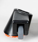 Kunststoffhuf für Turnbock und Turnpferd mit Fahrrolle für 35x35 mm rechts