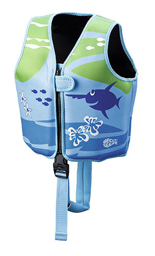 Beco Sealife® Schwimmlernweste, Größe S, für Kleinkinder 1-3 Jahre, 15-18 kg, blau / grün
