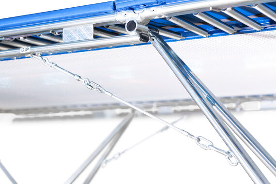 Eurotramp Trampolin Ultimate, 50 mm Abdeckung faltbar, FIG-Zertifiziert