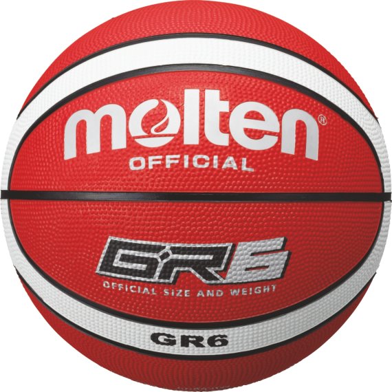 Molten Basketball BGR6-RW, Rot/Weiß, Größe 6