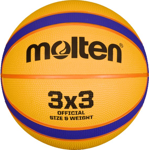 Molten Basketball B33T2000, Gelb/Blau/Orange, Größe 6