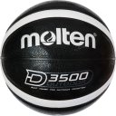 Molten Basketball B6D3500-KS, Schwarz/Silber (Shiny Optic), Größe 6