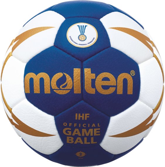 Molten Handball H2X5001-BW, Blau/Weiß/Gold,...