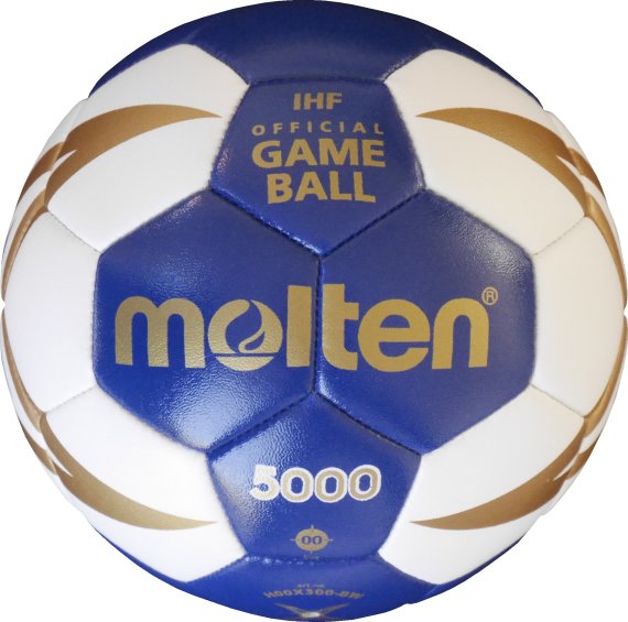Molten Handball H00X300-BW, Blau/Weiß/Gold, Größe 00