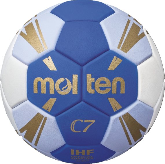 Molten Handball C7 H2C3500-BW, blau/weiß/gold, Größe 2