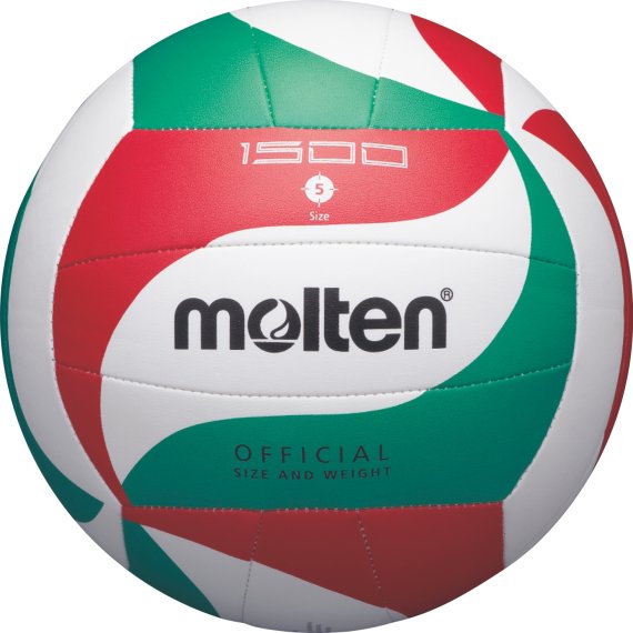 Molten Volleyball V5M1500, Weiß/Grün/Rot, Größe 5