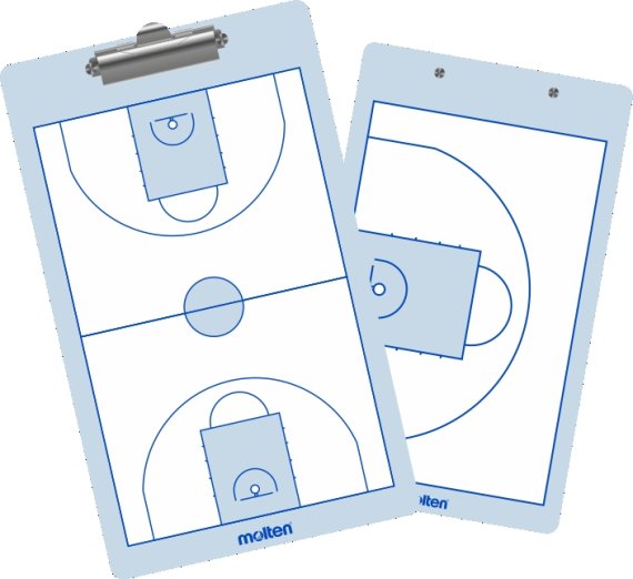 Molten Basketball-Taktikboard, Beidseitig verwendbar (Ganz- / Halbfeld)