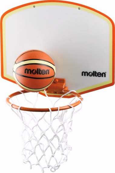 Molten Minibasketballkorb-Set, Klebehalterung