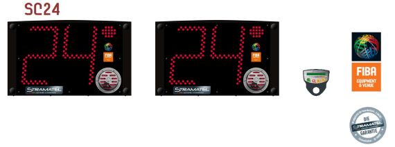 Stramatel Basketball Besitzzeitanzeige SC24, 2er-Set,...