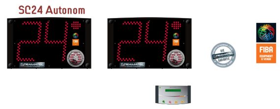 Stramatel Basketball Besitzzeitanzeige SC24, 2er-Set,...