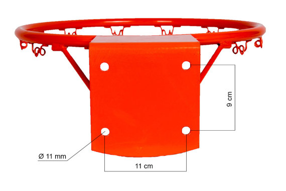 sehr robust Basketballnetz DIN EN 1270 Basketballkorb Korbring rot inkl 