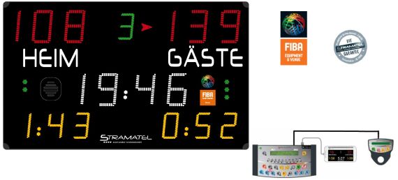 Stramatel Anzeigetafel Indoor Multisport Pro 452MB7000,...