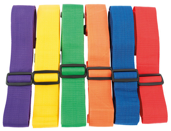 Mannschaftsbänder verstellbar 84 - 124 cm, 6er-Set, Gelb
