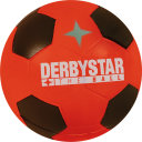 Derbystar Fußball (Freizeitball) Minisoftball, Ø 7,5 cm, rot schwarz