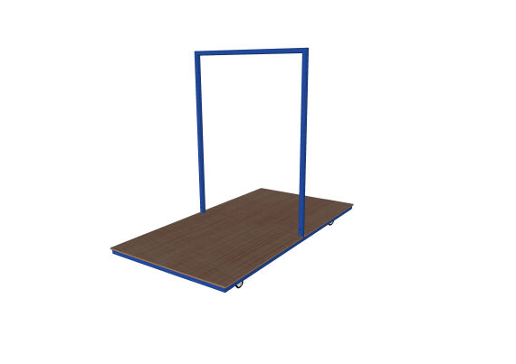 Transportwagen für 2 Bodenturnmatten, 225 x 120 cm