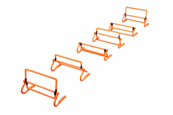 Mini-Trainingshürden mit 3 Höhenstufen, 6er Set