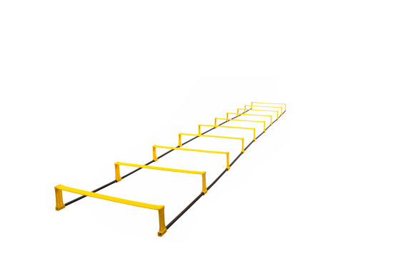 Koordinations- und Hürdenleiter, klappbar, 10 Sprossen, 3,70 Meter