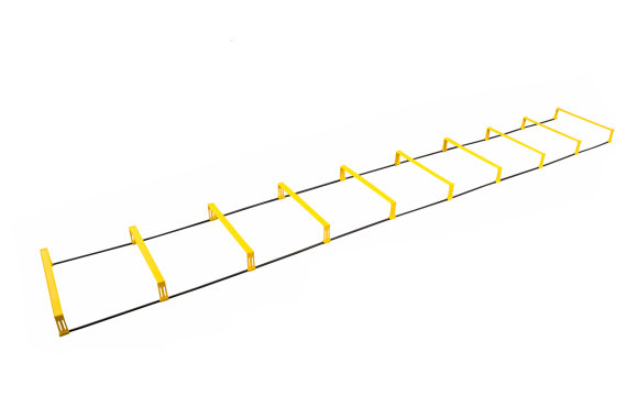 Koordinations- und Hürdenleiter, klappbar, 10 Sprossen, 3,70 Meter