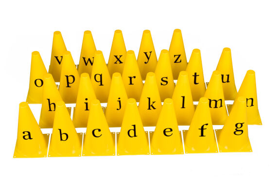 Markierungskegel 23 cm mit Buchstaben von A-Z (26...