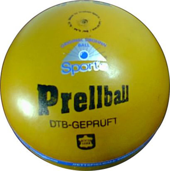 Drohnn - Profi Prellball gelb, Nappaleder, 350-380 g., DTB - geprüft