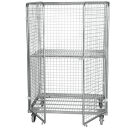 Geräte-Transportwagen aus verzinktem Stahl, 120x80 cm, Höhe 160,5 cm mit 2 Türen und 2 Zwischenböden