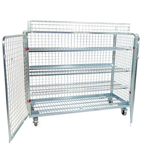 Geräte-Transportwagen aus verzinktem Stahl, 150x62...