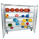 Geräte-Transportwagen aus verzinktem Stahl, 150x62 cm, Höhe 149 cm mit 2 Türen und 4 Zwischenböden