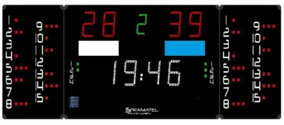 Stramatel Wasserball Anzeigetafel 452PS-Serie, 3 Module, Indoor, Funkgesteuert