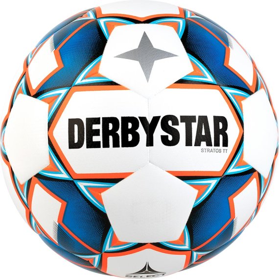 Derbystar Fußball (Trainingsball) Stratos TT, weiss blau orange
