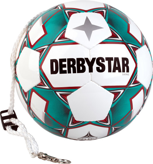 Derbystar Fußball (Spezialball) Swing, weiss rot silber, Größe 5