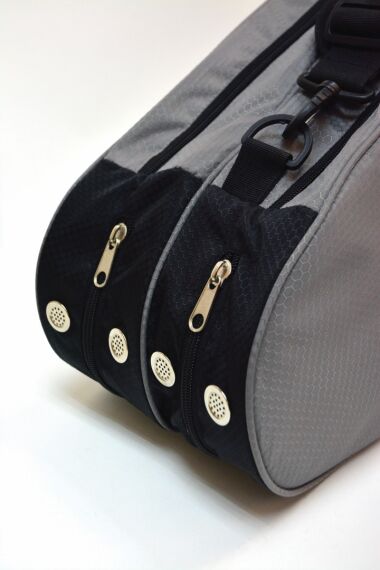 Talbot Torro Badminton-Tasche Racketbag, schwarz-silber