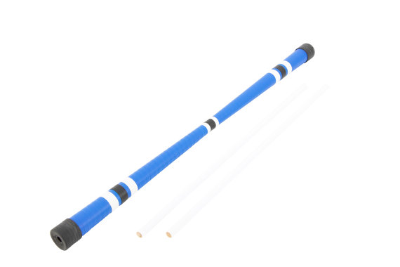 Devil Stick Standard mit 2 Silikonhandstäben, blau