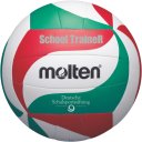 Molten Volleyball "SchoolTraineR" V5M-ST, Weiß/Grün/Rot, Größe 5