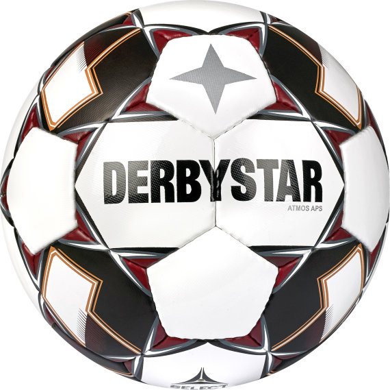 Derbystar Fußball (Spielball) Atmos APS v22, Größe 5, weiss schwarz rot