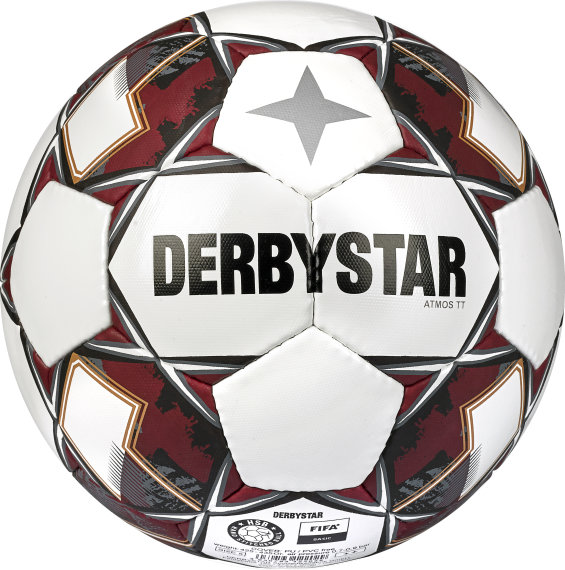 Derbystar Fußball (Trainingsball) Atmos TT v22, Größe 5, weiss schwarz rot