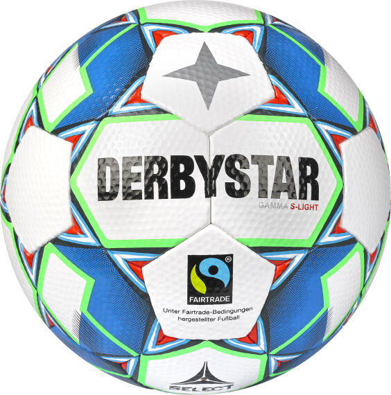 Derbystar Fußball (Jugendball) Gamma S-Light v22, Größe 3, weiss blau grün