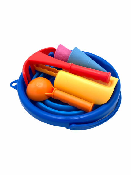 Schildkröt 7in1 Sand Toys Falteimer Set, blau