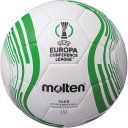 Molten Fußball F5C3400, Top Trainingsball, offizieller Replika Ball UEFA Europa Conference League Saison 2022/23, weiß/grün/schwarz, Größe 5