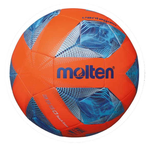 Molten Fußball Beachsoccer F5A3550-OB, orange/blau/silber, Größe 5