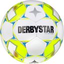 Derbystar Fußball (Futsalball) Futsal Apus Light v23, weiss gelb rot, Gr. 4