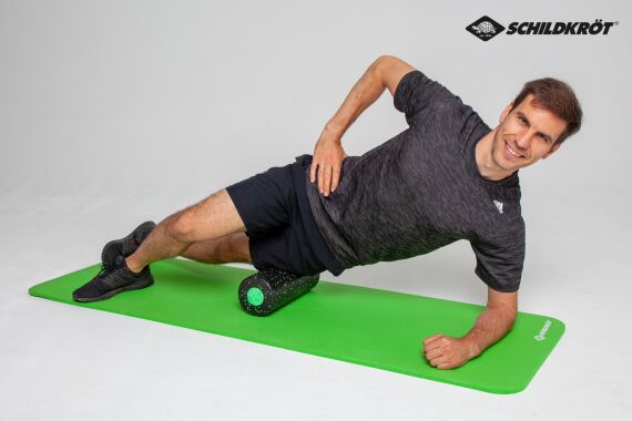 Schildkröt Fitness Faszien Massage Rolle mit entnehmbarem Kern, schwarz-grün