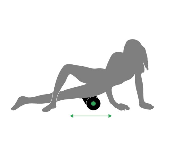 Schildkröt Fitness Faszien Massage Rolle mit entnehmbarem Kern, schwarz-grün
