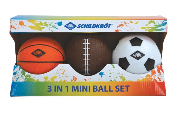 Schildkröt Funsport 3 in 1 Mini Balls Set, 1 Soccer-, 1 Basket-, 1 Football