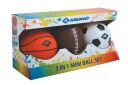 Schildkröt Funsport 3 in 1 Mini Balls Set, 1 Soccer-, 1 Basket-, 1 Football