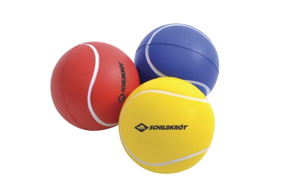 Schildkröt Funsport Softbälle, 3 Stück Meshbag, (rot, gelb, blau)