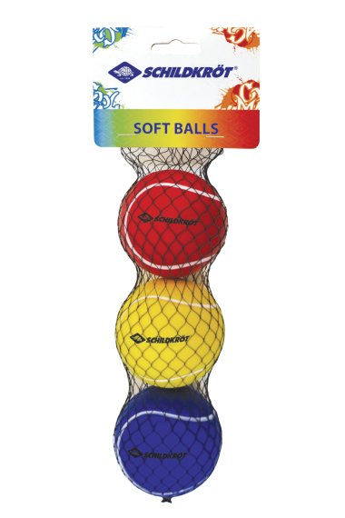 Schildkröt Funsport Softbälle, 3 Stück Meshbag, (rot, gelb, blau)