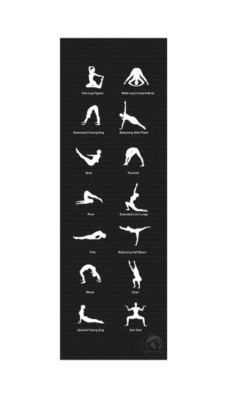 Trendy YogaMat Yogamatte inkl. Tragegurt, 180 x 60 x 0,5 cm