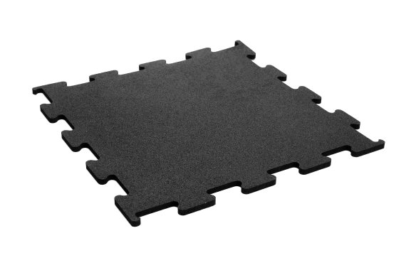 Trendy Rubber Interlocking Flooring Segura 1000, schwarz, 100 x 100 cm