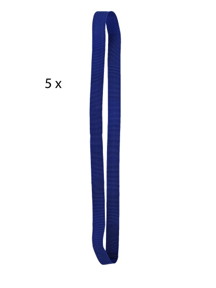 Mannschaftsband schmal 3 cm, 120 cm lang, blau, 5er Set