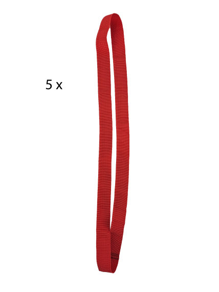 Mannschaftsband schmal 3 cm, 120 cm lang, rot, 5er Set